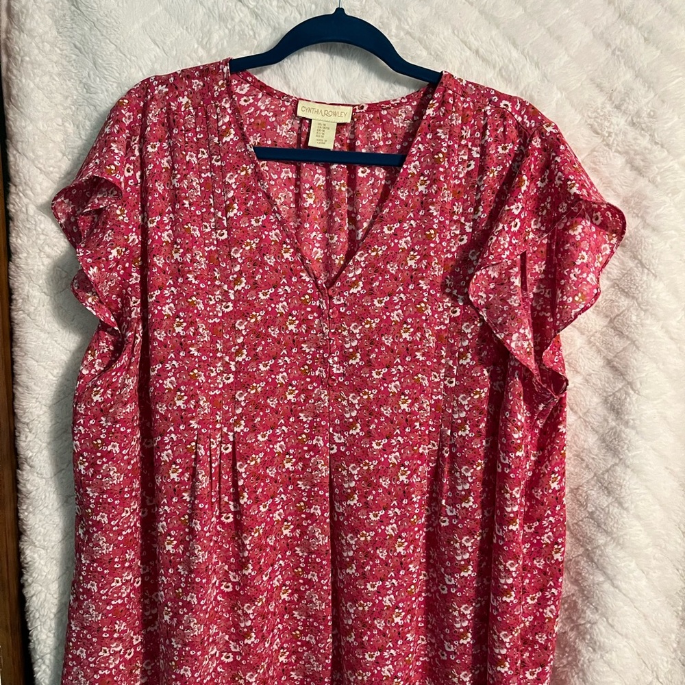 Cynthia Rowley Pink Floral Women's Blouse
